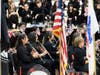 The Oak Lawn-Hometown Middle School Concert Band performs at the assembly.