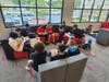 Students enjoy using the flexible seating options.