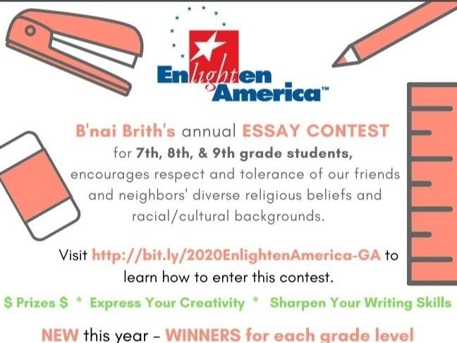Enlighten America 2020 Essay Contest for 7th, 8th, & 9th graders
