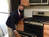 First Selectman Fred Camillo checks out the new kitchens at Armstrong Court