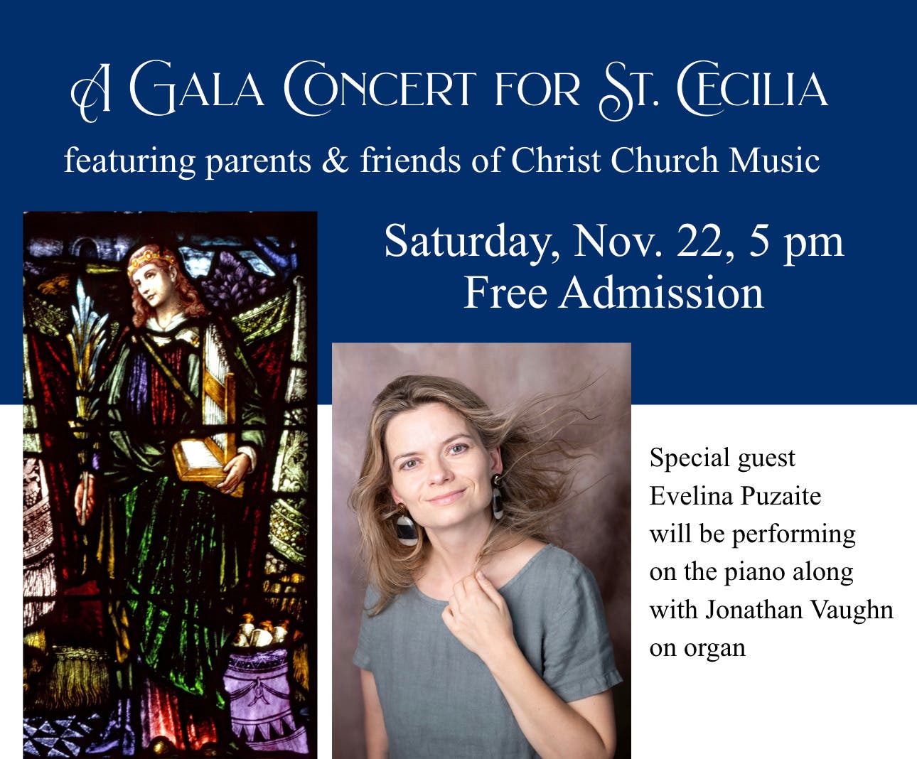 Free Concert for St Cecilia, the Patron Saint of Music