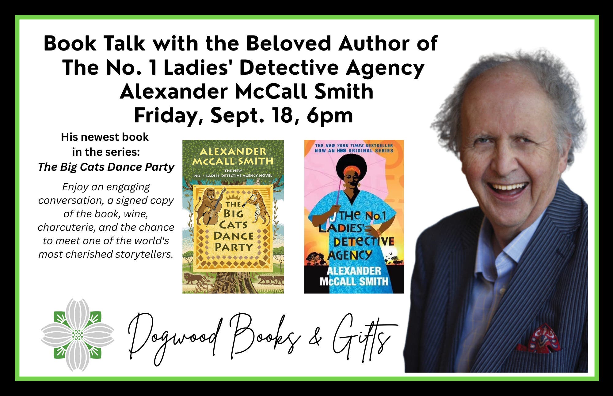 Author Talk & Book Signing with Alexander McCall Smith, Author of “The No. 1 Ladies Detective Agency