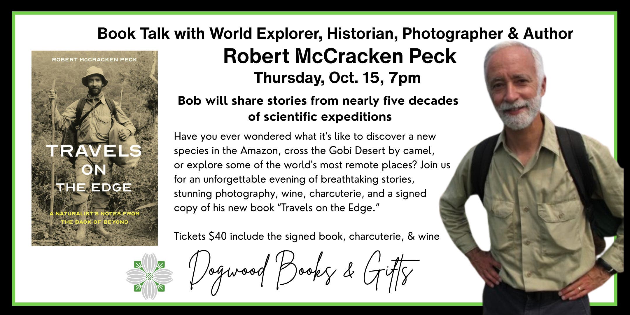 Book Talk with World Explorer, Historian, Photographer & Author, Robert McCracken Peck