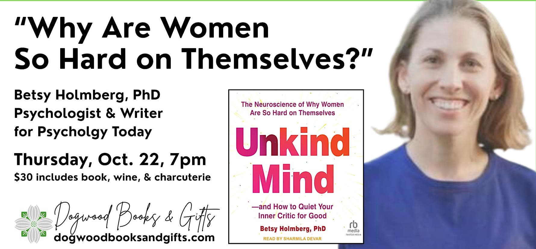 Author Talk & Book Signing with Dr. Betsy Holmberg, Psychologist and Writer for Psychology Today