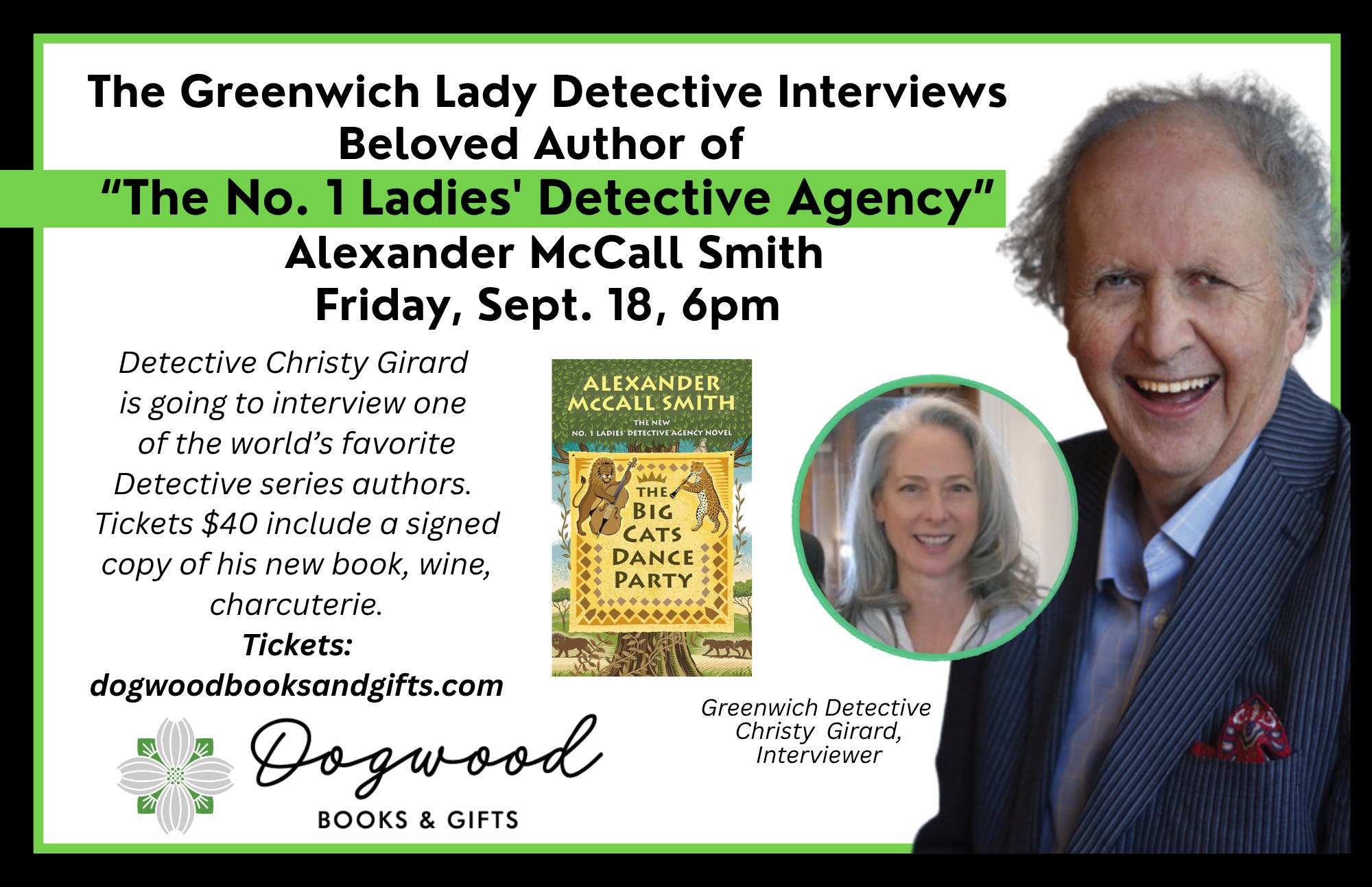 Meet beloved international best-selling author Alexander McCall Smith with his newest book