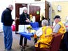 Lion Brian Flynn and Lion Ann Thompson selling Chowderfest tickets