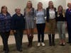 Michelle Doucette, ALA-President;  State Representative Denise Garlick, Nicolina Farmer, Emily Rosecrans, Anna  Wietrecki,  Abby Glenn and Eileen DeSorgher, ALA Girls State-Chair