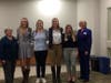 Michelle Doucette, ALA-President;  State Representative Denise Garlick, Nicolina Farmer, Emily Rosecrans, Anna  Wietrecki,  Abby Glenn and Eileen DeSorgher, ALA Girls State-Chair.  