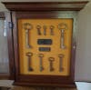 The keys are now housed in a mahogany case funded by the Trust.