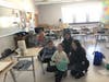 Student volunteers helped to clean all 46 Blake Middle School classrooms during Blake's Day of Service.