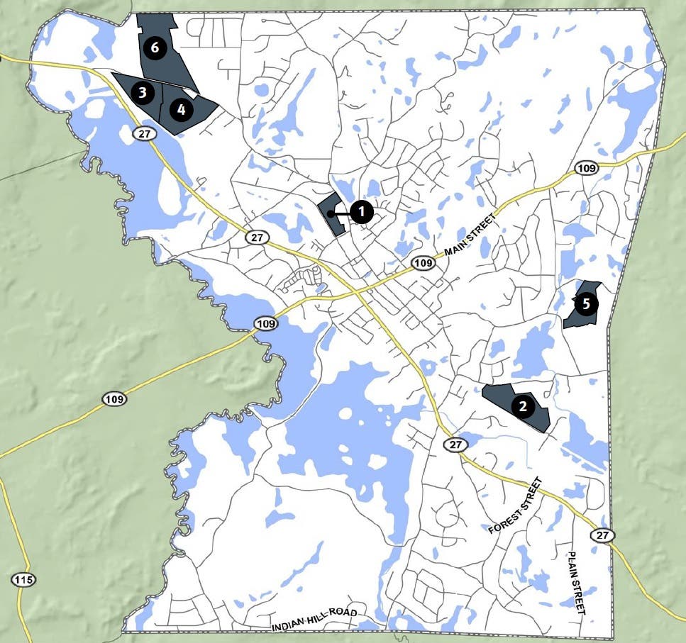 As part of the feasibility study stage of the Dale Street School Building Project, six possible locations of a new school were evaluated, with two being chosen to warrant further consideration. 