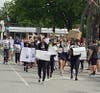 Kayla and friends beginning the March on North Street