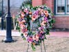 Floral Heart Project in front of Medfield Town House
