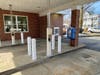 "Coins for Change MLERF Collection" box at Needham Bank Drive-thru area