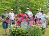 Flag planters (Left to right): Donald Rogers (ARMY), David Sloan (USMC), Frank Iafolla (USMC) Kevin Knehr (Army), Jimmy Woodlock, (USMC) and Peter Iafolla (Army)