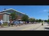 Graduates and families wait in line outside MHS.