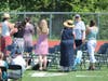 Principal Parga recognized his Administrative Assistant, Maryjean Ingram at her last MHS Graduation after 27 years working in the Medfield Public Schools.