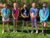  Pictured left to right with their blue ribbons and first place trophy, Medfield 4th graders: Kacey Herrick, Elizabeth Barrette, Katie Dewar, Maddie Abba, and Lily Maley.

