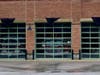 Black Mourning Bunting over doors at firehouse.