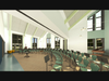 Rendered view of band room at PNES