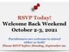 RSVP Today - Welcome Back Weekend