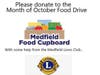 Medfield Lions "We Serve" will be picking up donations for the Food Drive.