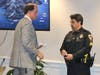 MPD Sgt. Conor Ashe receiving the Life Saving Medal