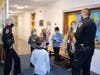 Wheelock students with Chief Gurette, Principal Caulfield and SRO Treggiari