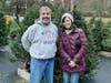 Lions Tree Chair, Mark Geriagery with Susan Gorog, President, Medfield Food Cupboard