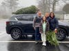 Family that found the perfect Christmas Tree at the Lions lot.