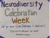 Posters celebrating neurodiversity were created and hung around Medfield High School by the Best Buddies program as part of Neurodiversity Celebration Week.