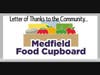 Letter of Thanks from the Medfield Food Cupboard Volunteers