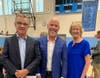 (left to right) Friend, Jim Sullivan, MHS 2022 Hall of Excellence Award Recipient Mark Sullivan and Eileen DeSorgher, Class of 1976