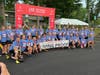 "Living Proof" photo of cancer survivors before leaving Wellesley for Sunday's 50 mile PMC ride.