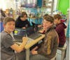 From left: eighth-graders Zach Tirrell, Jacob Loynd, Jonathan Underwood and Bryce Jennings during Blake Middle School's Hour of Code.