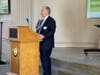 Medway Public Schools Superintendent Armand Pires speaks at the Tri-County Superintendents Legislative Breakfast event on March 3 at Newton City Hall.