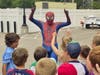 Spidey entertaining the campers