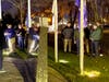 Raising the flags at Baxter Park