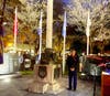 Raising the flags at Baxter Park