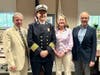 Select Board Member Pete Peterson, Chief DeKing, Select Board Member Eileen Murphy and Chair of the Select Board Gus Murby