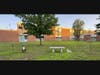 Wheelock School, Franklin's mailbox, bench and statue