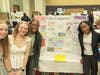Eighth-grade students from Thomas Blake Middle School in Medfield displayed their work during the Civics Project Showcase held at the DCU Center in Worcester. From left to right, Leah Whitcher, Ava Tosches, Brielle Dhaiti, Vai Sahukar, and Finn Harvey.