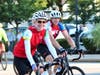 Pan Mass Riders in Medfield Center