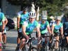 Pan Mass Riders in Medfield Center