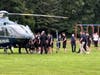 Mass. State Police helicopter on the Dale Street School field
