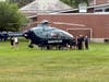 Mass. State Police helicopter on the Dale Street School field