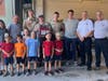 Jack Gargano with other Scouts and Medfield FF at the MFD Open House