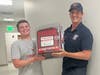 Jack Gargano with Medfield FF Chris Becker