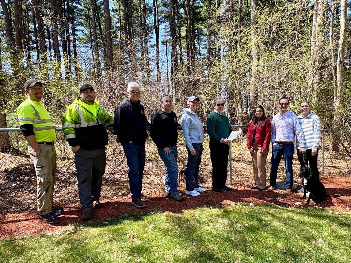 DPW and Town officials gather at the Arbor Day Celebration on 4/24/26
