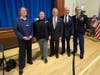 Select Board Member Eileen Murphy, State Senator Becca Rausch, Select Board Chair Pete Peterson, Select Board Member Gus Murby and State Rep. Josh Tarsky